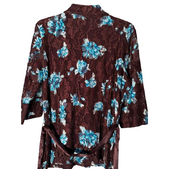 INC International Concepts Lace Back Tie Blouse Button Front Women's Size XL - Picture 4 of 4